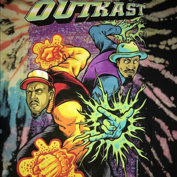 OutKast Tee Shirt Tie Dye Hip-Hop S,M,L,XL,2XL Rar - Picture 2 of 3